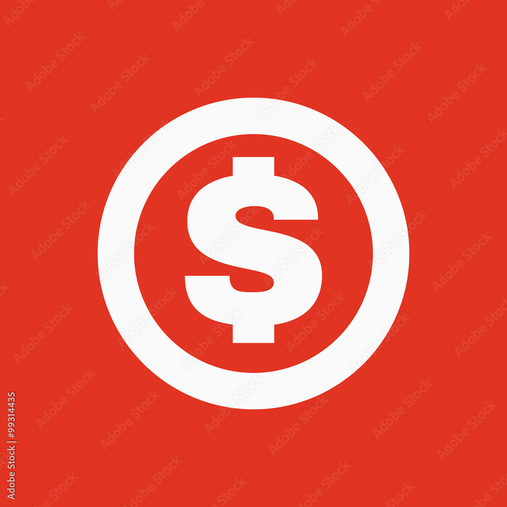 The dollar icon. Cash and money, wealth, payment symbol. Flat The dollar icon. Cash and money, wealth, payment symbol. Flat