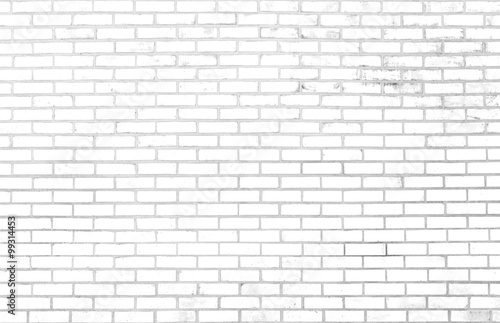White brick wall vintage texture background