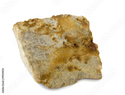 Konstfotografi Mineral stone - corundum isolated on white