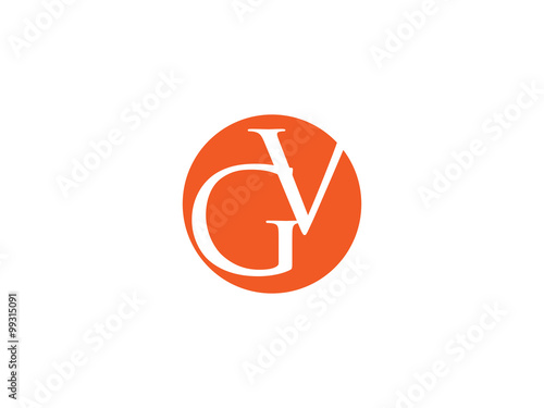 Double GV, letter logo