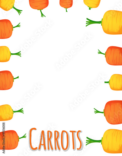 Border design with fresh carrots
