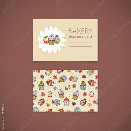 Bakery Business Card with Capcakes
