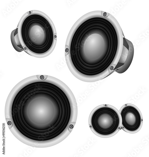 LoudSpeaker professional power speaker vector design.