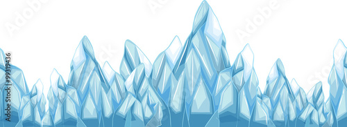 Seamless iceberg with sharp points