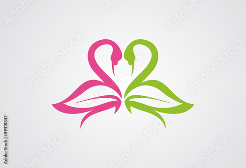 Love Swans logo vector