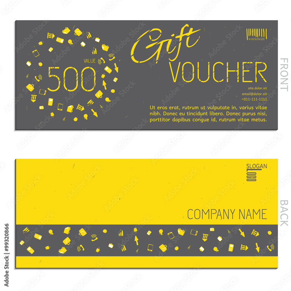 Naklejka premium gift voucher vector coupon business