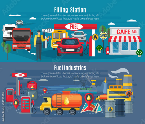  Filling Station Banners Set 