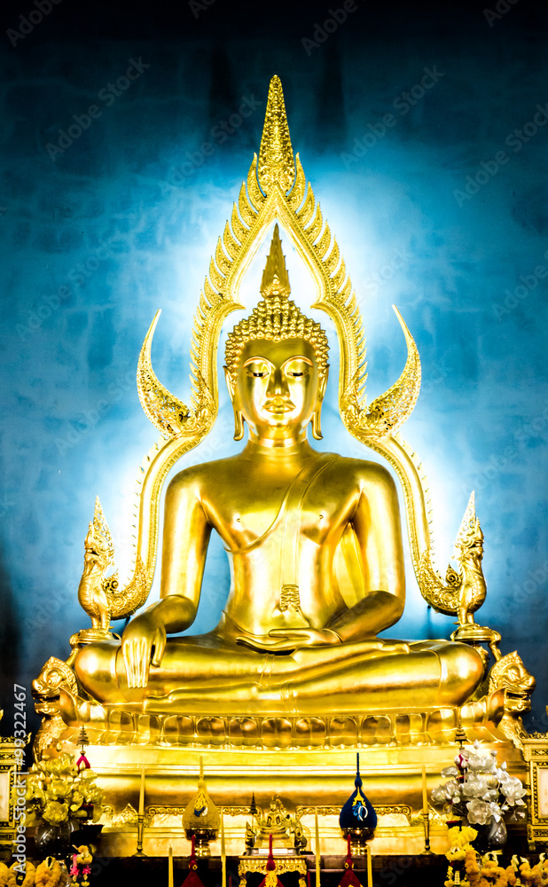 Buddha Statue in Wat Benchamabophit Dusit Wanaram, Bangkok. The beauty of the Buddha in church Benchamabophit Temple . This is an important buddhist temple of thailand and famous tourist destination. Buddha Statue in Wat Benchamabophit Dusit Wanaram, Bangkok. The beauty of the Buddha in church Benchamabophit Temple . This is an important buddhist temple of thailand and famous tourist destination.
