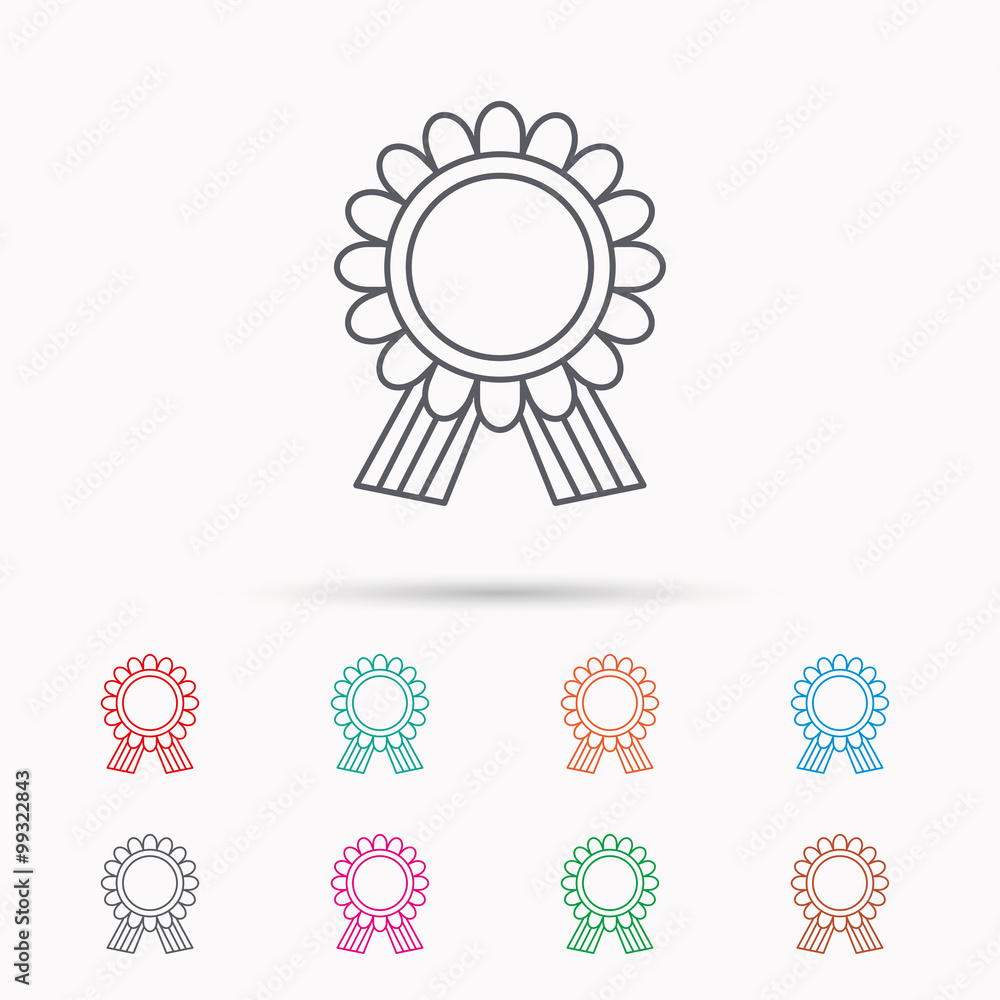 Award medal icon. Winner achievement sign. Award medal icon. Winner achievement sign.