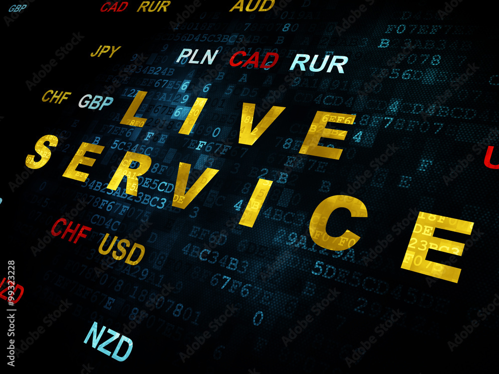 Business concept: Live Service on Digital background Business concept: Live Service on Digital background