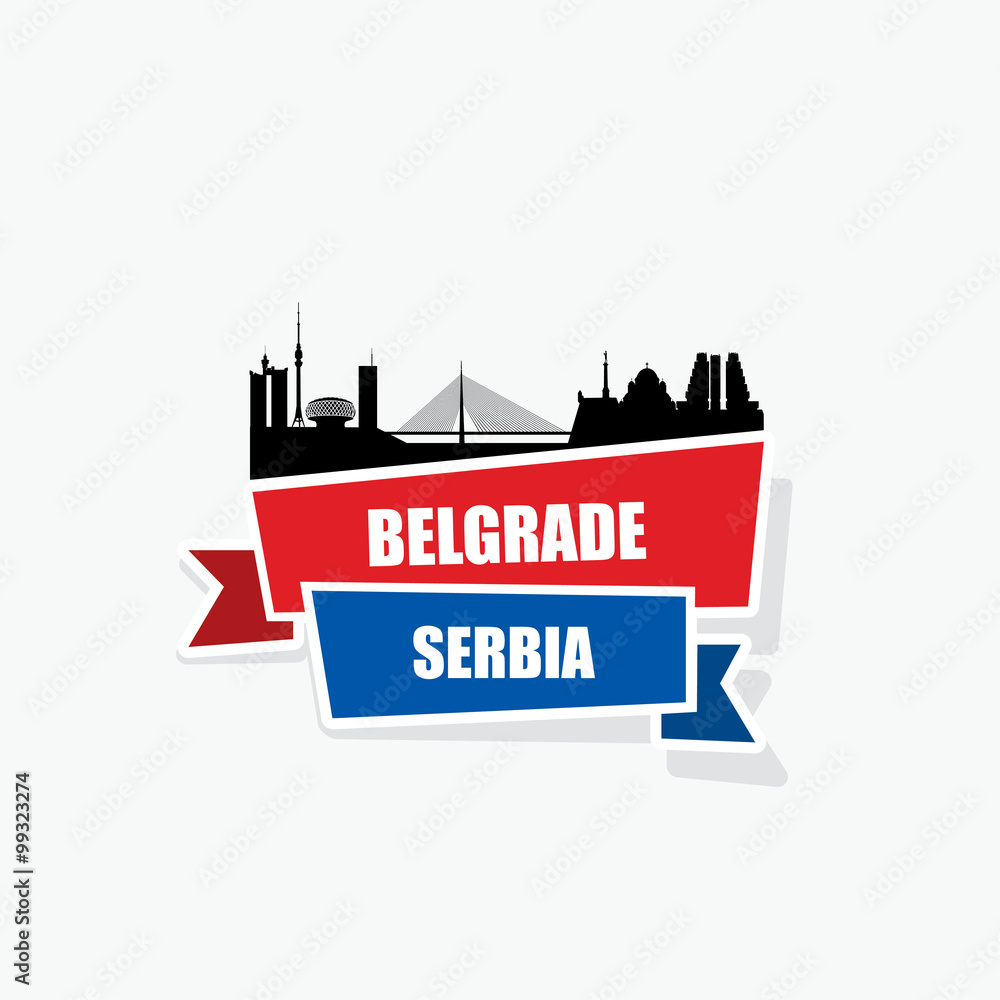 Belgrade ribbon banner Belgrade ribbon banner