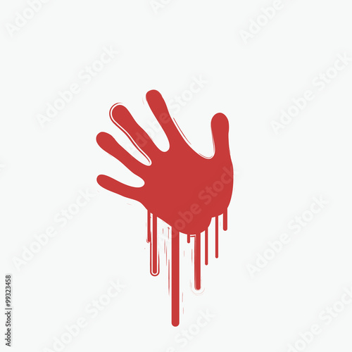 Bloody handprint