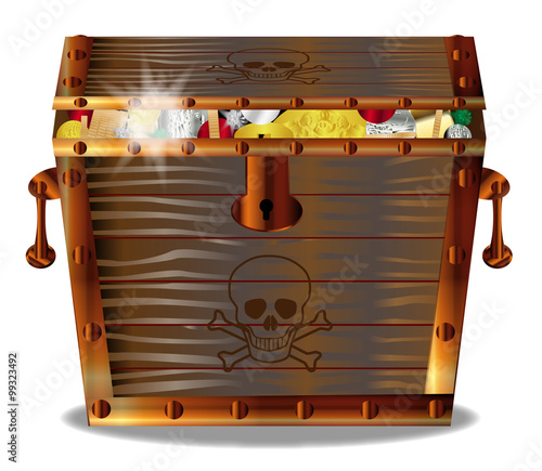 Full Pirates Treasure Chest