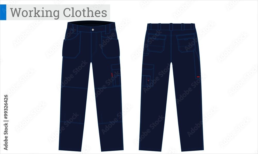 Working Clothes / Ropa Laboral vector de Stock | Adobe Stock