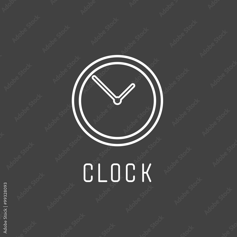 Clock icon. Vector illustration Clock icon. Vector illustration