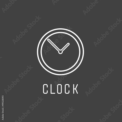 Clock icon. Vector illustration