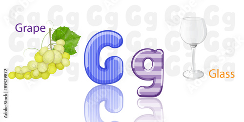 Illustration of G alphabet