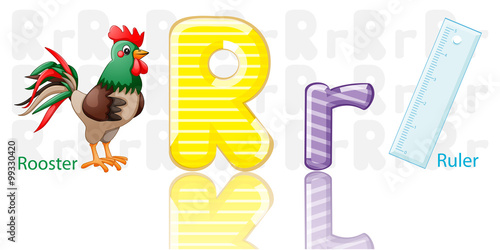 Illustration of R alphabet