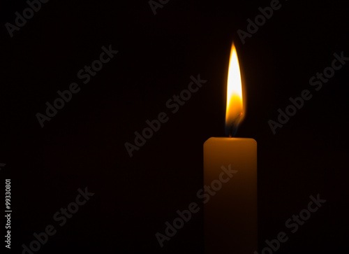 candle flame in the dark