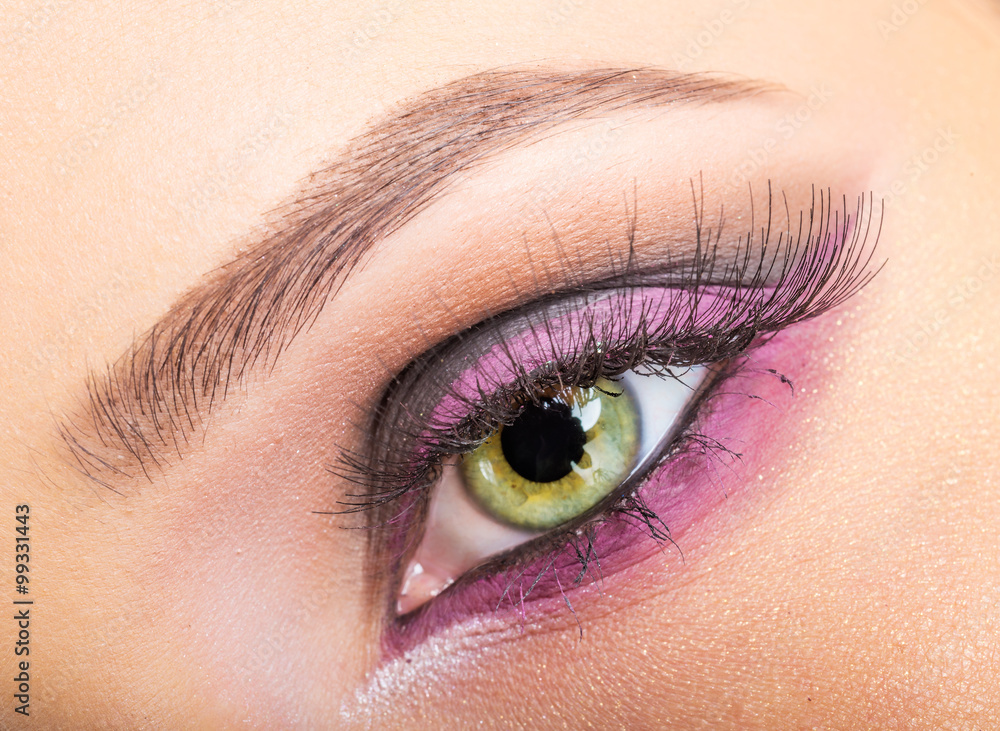 Naklejka premium Eye close up makeup