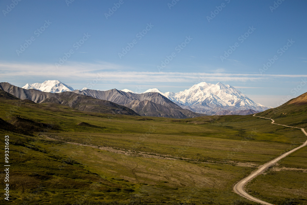 Denali Mountain Mckinley from visitor center alaska Denali Mountain Mckinley from visitor center alaska