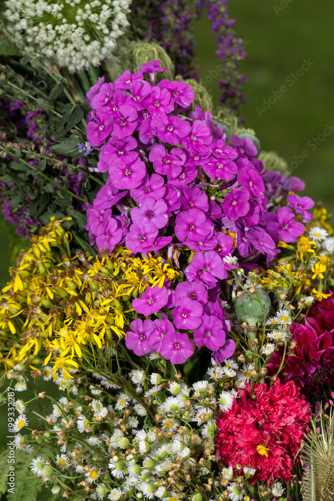 Obraz premium handmade beautiful bouquets from flowers and herbs