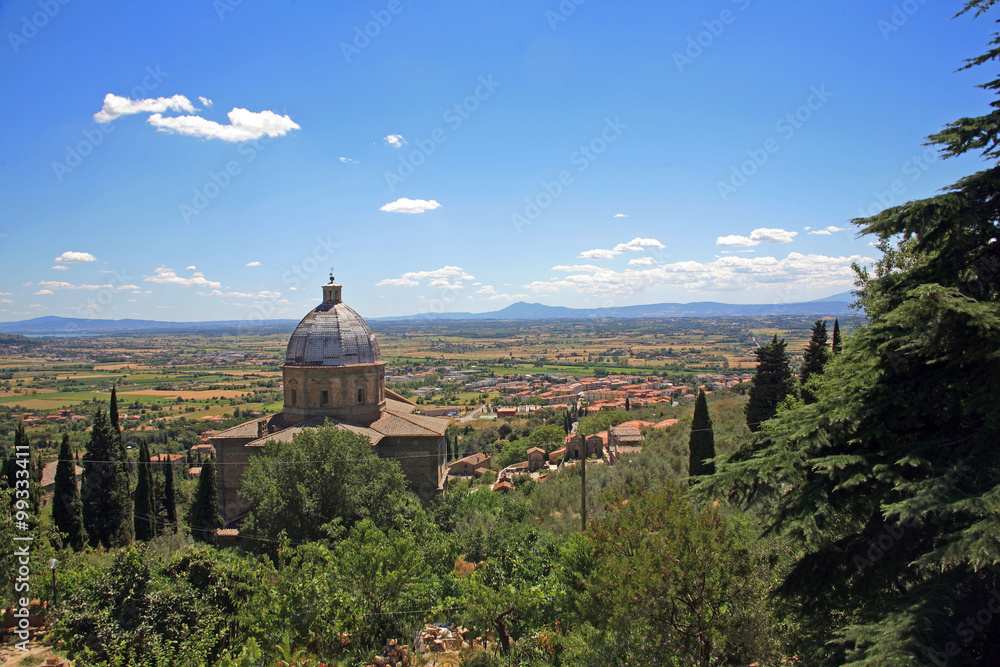 Toscana,Arezzo,il paese di Cortona,chiesa Madonna del Calcinaio.