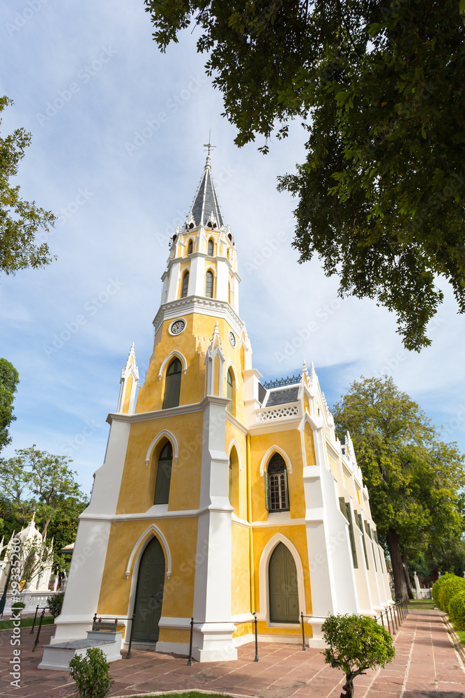 Chapel gothic style in Ayuttaya, Thailand