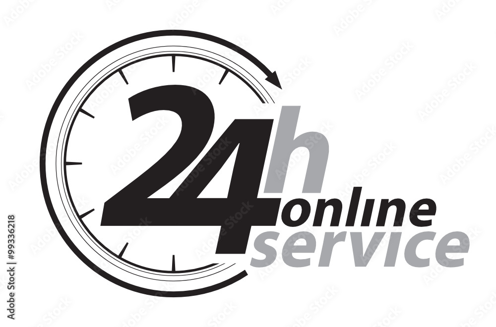 Rund um die Uhr Service Stock-Vektorgrafik | Adobe Stock