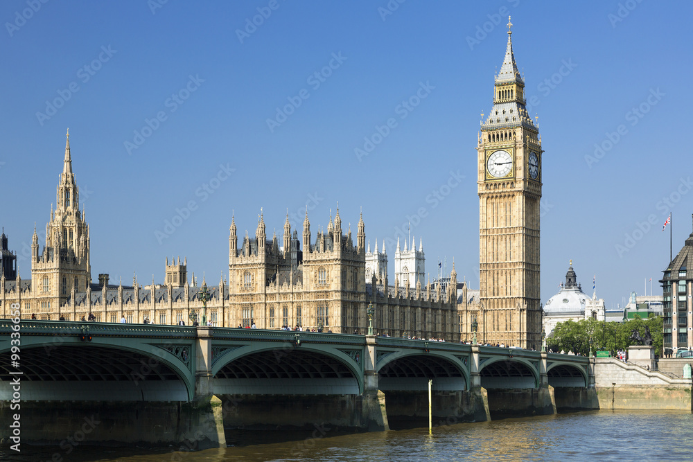 The Houses of Parliament and Big Ben, London, UK