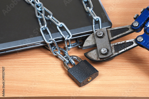 laptop in the chain