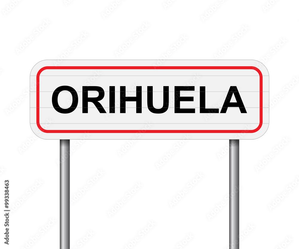 Welcome to Orihuela Spain road sign vector Welcome to Orihuela Spain road sign vector