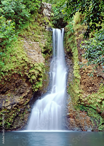 Deep jungle waterfall