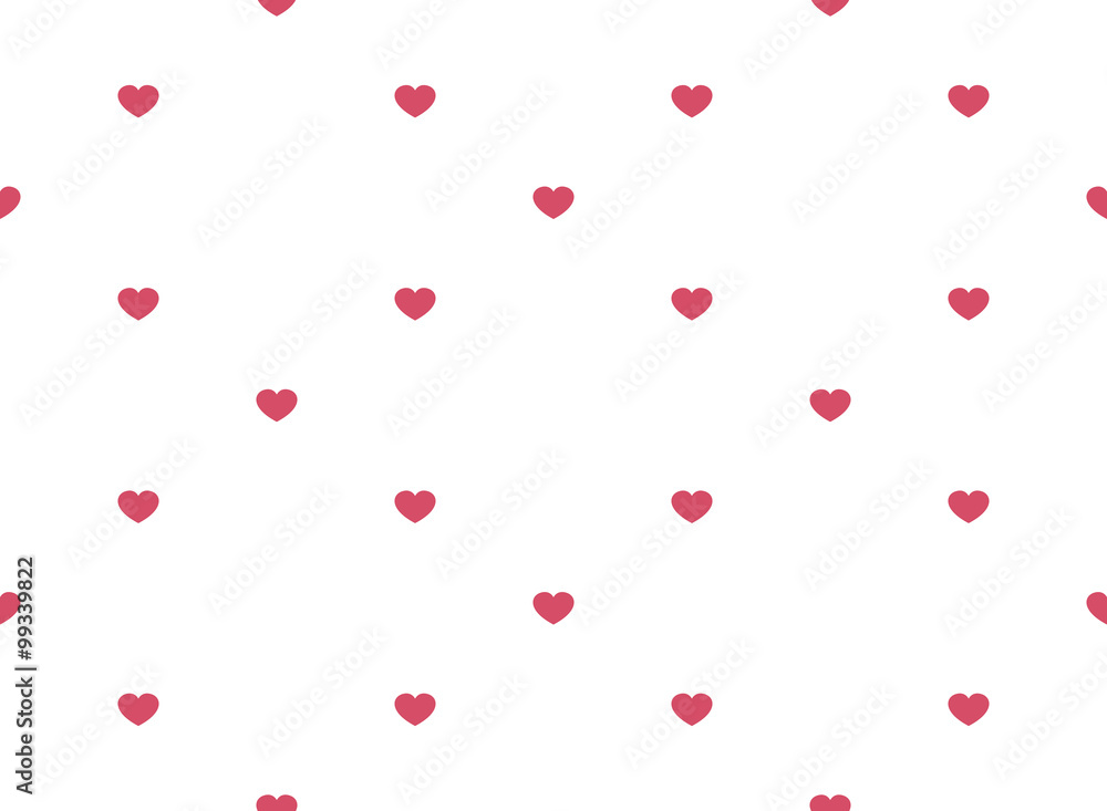 retro seamless pattern with colorful hearts