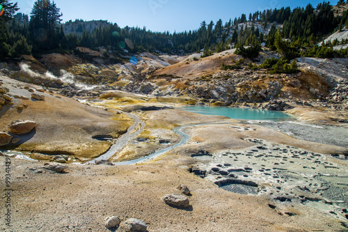 Bumpass hell at lassen volcanic national park, California