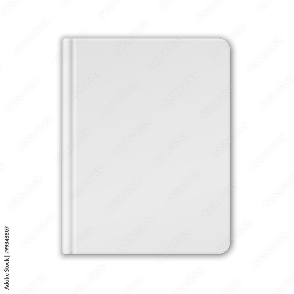 White Blank Book Or Notebook Template. Vector White Blank Book Or Notebook Template. Vector