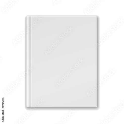 White Blank Book Or Notebook Template. Vector