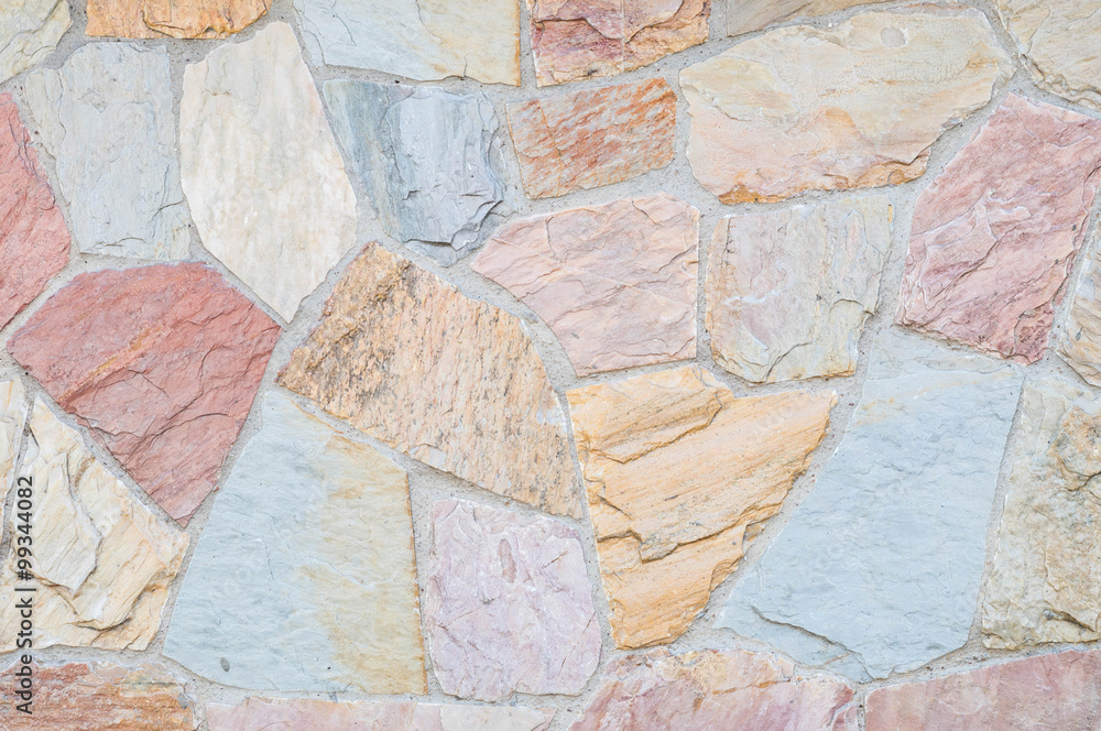 Naklejka premium Closeup beautiful stone bricks wall texture background