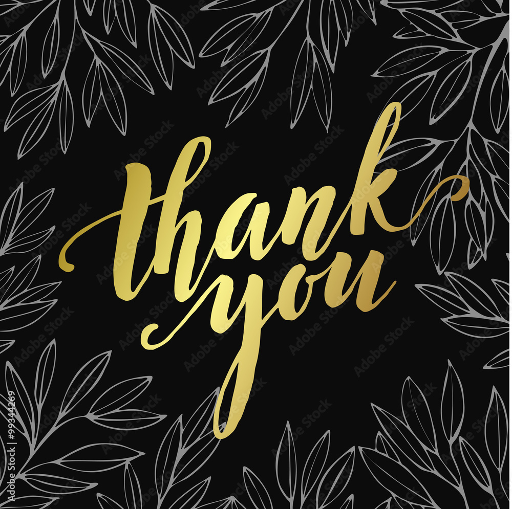 Thank you golden lettering design. Vector illustration Thank you golden lettering design. Vector illustration