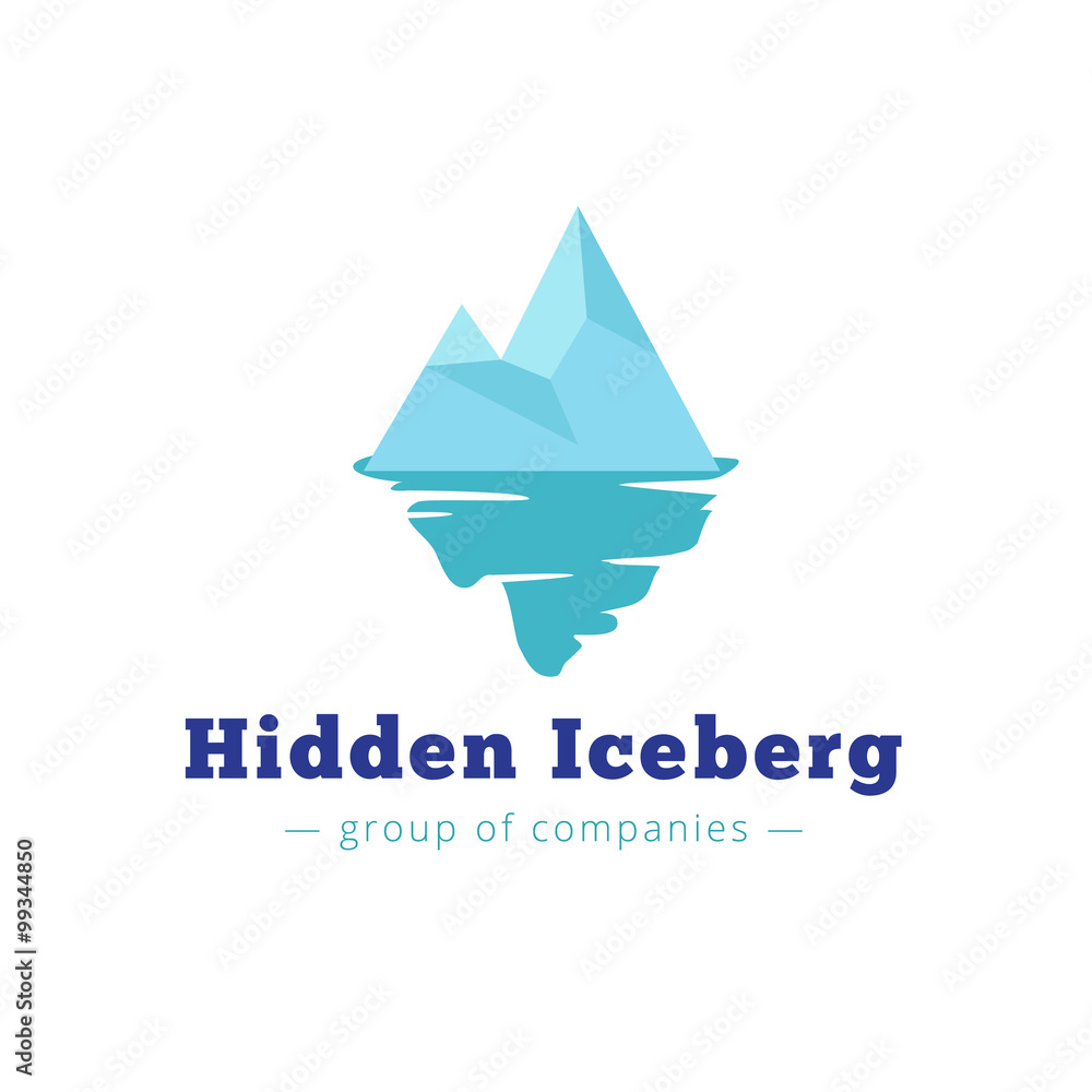 Vector minimalistic iceberg logo Vector minimalistic iceberg logo