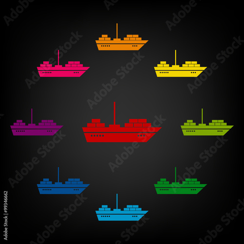 Ship icon set