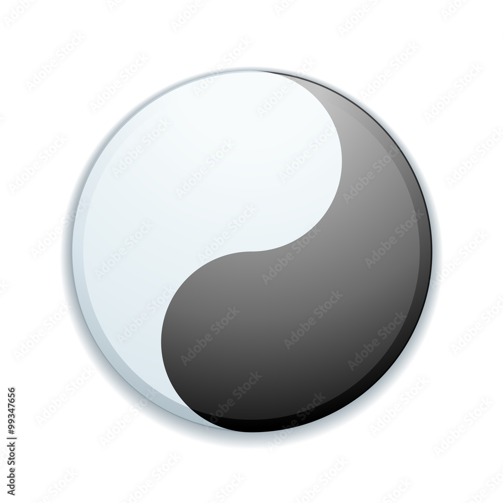 Yin Yan button sign Yin Yan button sign