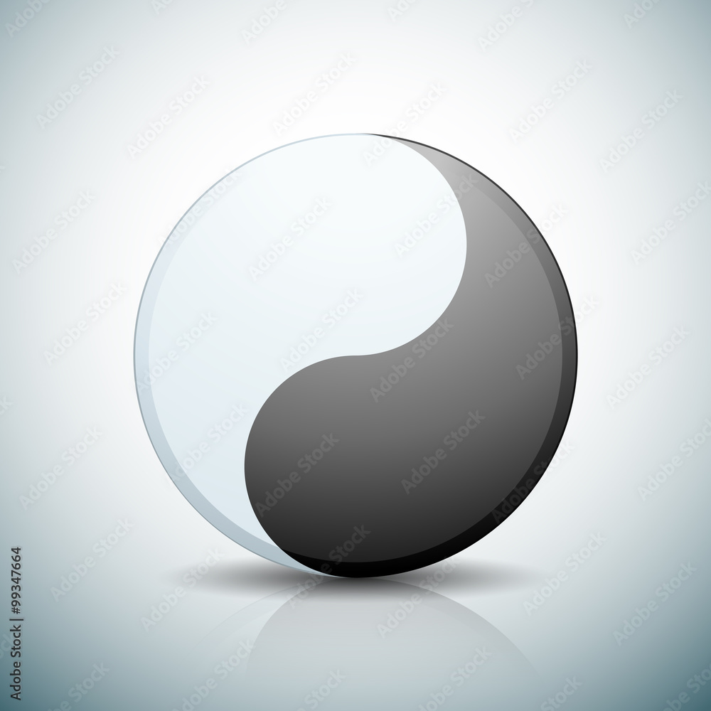 Yin Yan button sign Yin Yan button sign