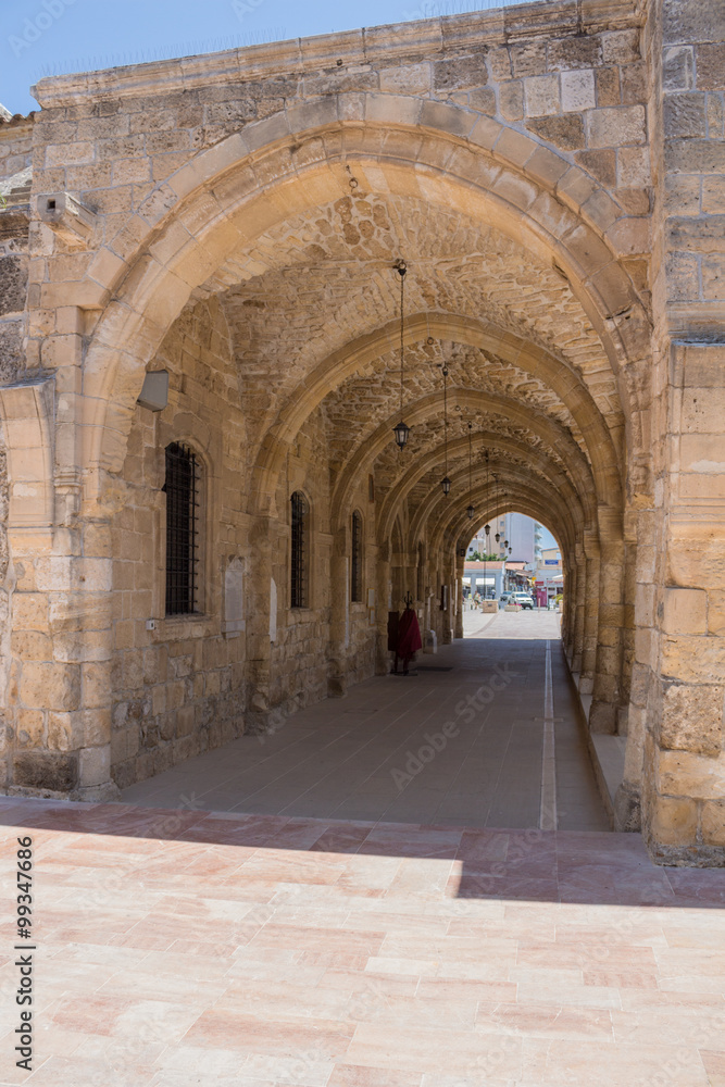 Larnaca, Cyprus  June 26, 2015: Archway of the Church of Sain