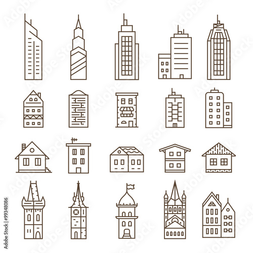 Building icon set