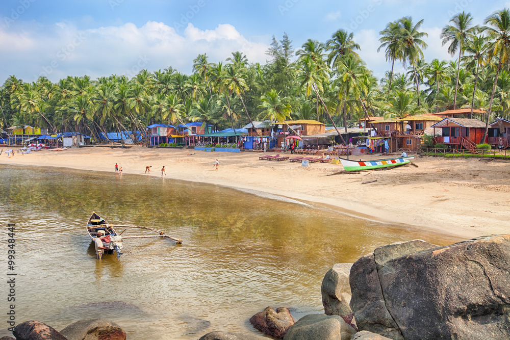 India, Goa, Palolem beach - obrazy, fototapety, plakaty 
