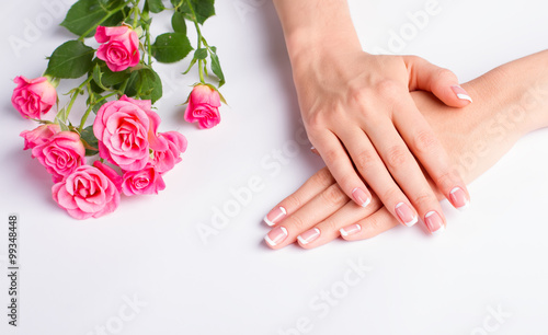 Beautiful well-groomed female hands.