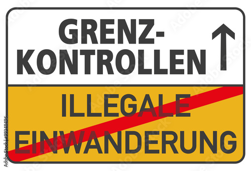 Schild Grenzkontrollen