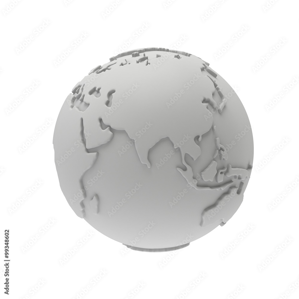 Obraz premium Earth planet globe. 3D render. India view.