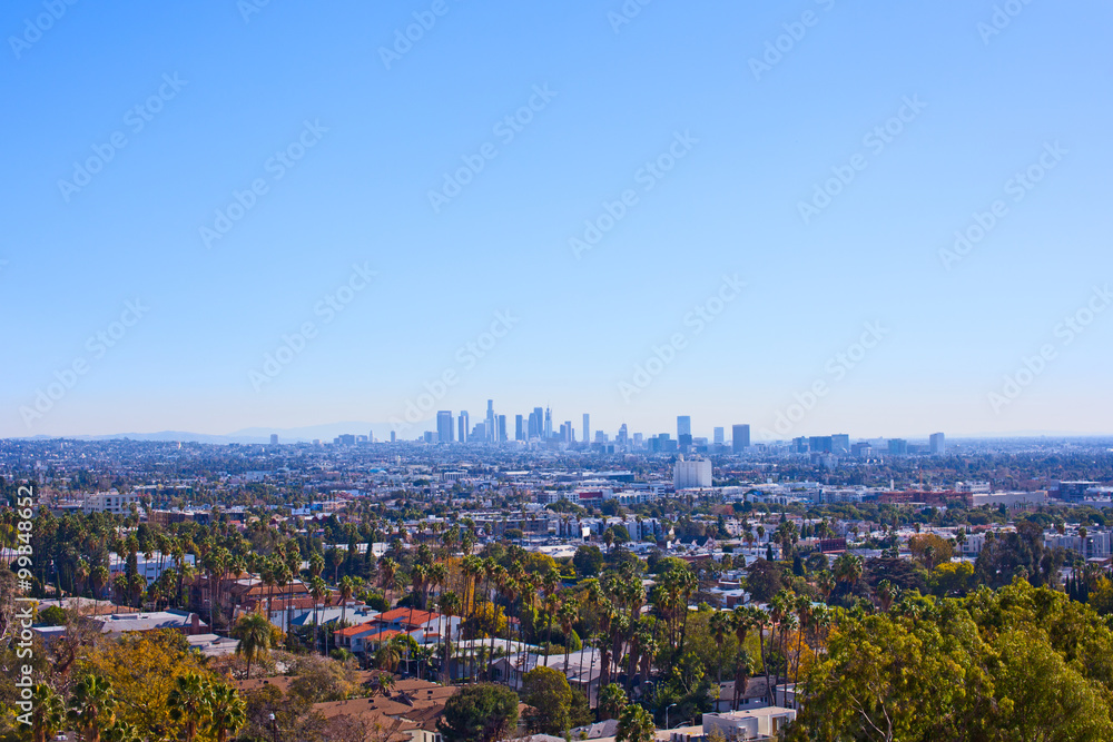 Skyline Los Angeles from Beverly Hills